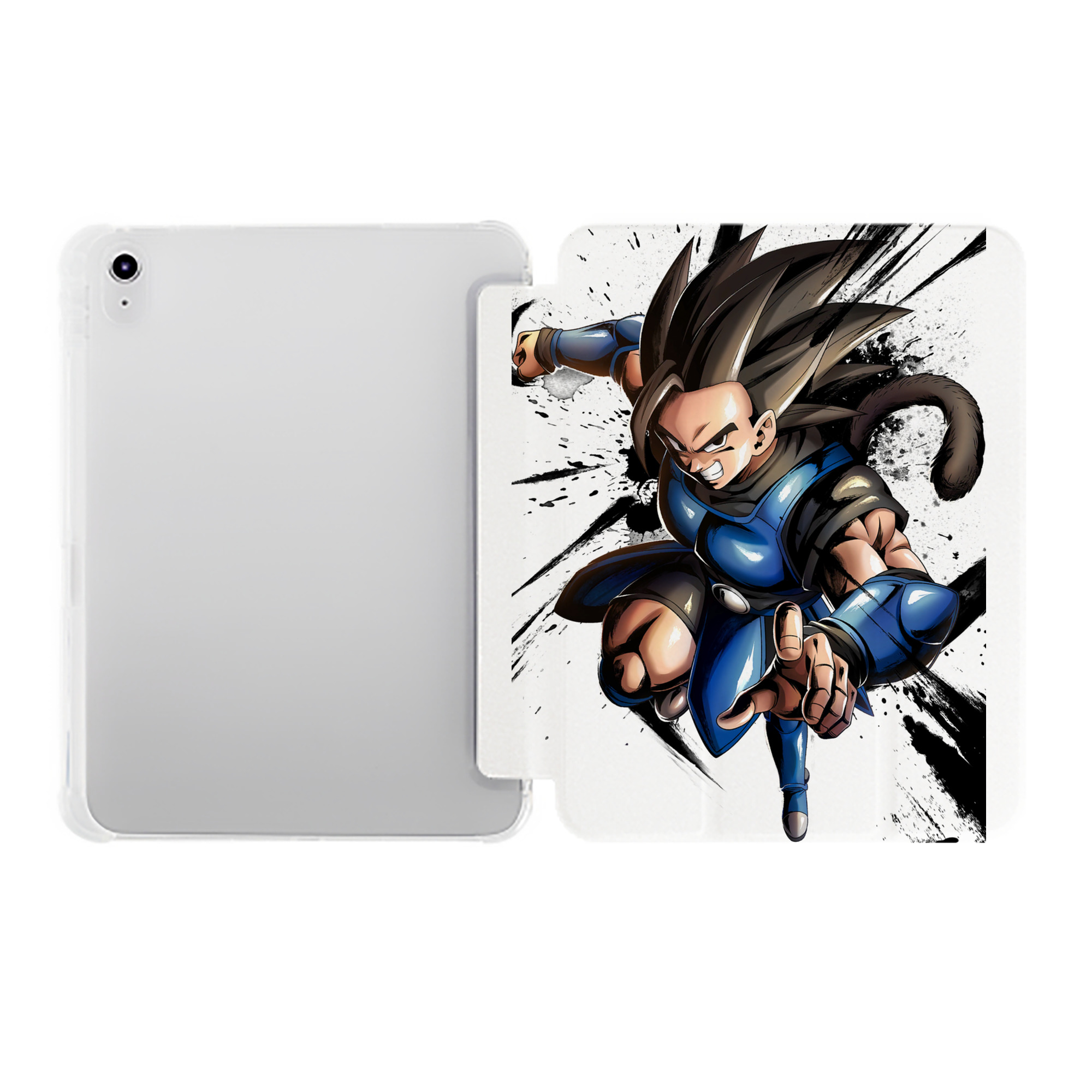 （画像用） ドラゴンボール ベジータ四世（Bejīta Yonsei）DRAGON BALL Vegeta IV IPad ケース ペン収納付き 三つ折りスタンド PUレザー×シリコン 対応機種9.5/10.5/10.9インチ